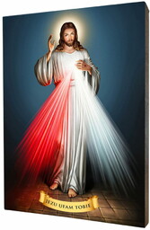 Jezus Miłosierny - obraz religijny na desce lipowej