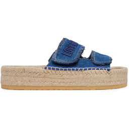 Espadryle LOVE MOSCHINO JA28383G0MJO5700 Niebieski