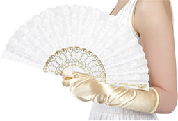 Wachlarz ze złotym wzorem - 1 szt.