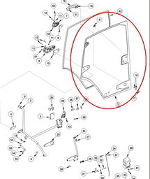 SZYBA KABINY NEW HOLLAND CASE 344730A2 - 344730A1