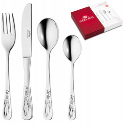 Sztućce dla Dzieci Gerlach Kotki z Grawerem Chrzest