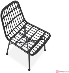 Krzesło ratanowe K-401 Halmar Czarno-szary