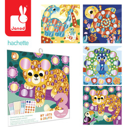 Multizestaw kreatywny 3-latka Okrągłe naklejki metaliczne My arts