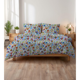 Karo Pościel z kory 160x200 szara folk łowicki