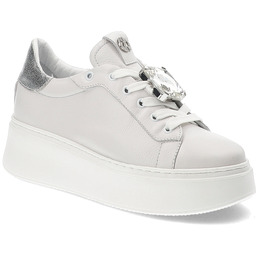 Carinii Białe Sneakersy Wygodne Sportowe Obuwie Damskie