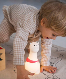 Lampka nocna silikonowa biała Żyrafa Rabbit & Friends