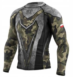 Koszulka na siłownię Męska Rashguard Military 2XL