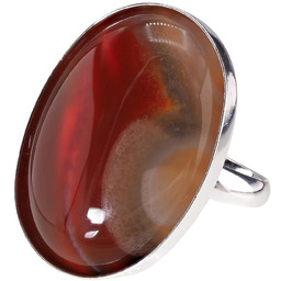 Karneol Okazały Pierścionek Srebro R10-21