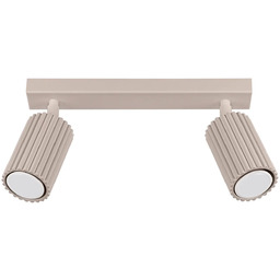 Lumes Dwupunktowy plafon taupe W6-T78