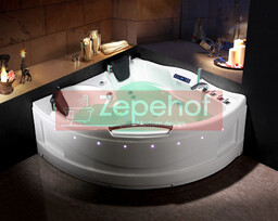 Wanna z hydromasażem RS-131 narożna 150cmx150cmx68cm 2-osobowa chromoterapia