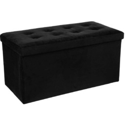 Pufa Lysandre duża Velvet czarna