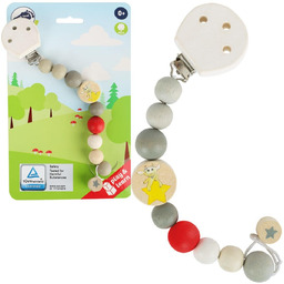 Drewniany łańcuszek zawieszka do smoczka dla niemowląt bezpieczny