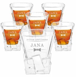 Szklanki do whisky x6 z grawerem dla gentlemana