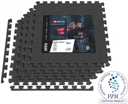 Mata puzzle EVA 1cm czarna - 4 sztuki