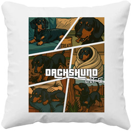 Dachshund life - życie jamnika - poduszka