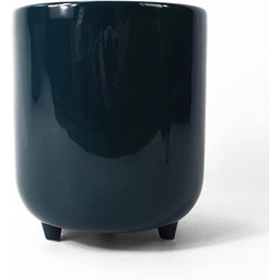 Leaf Doniczki ceramiczne, turkusowe, 13 cm