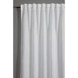 Szalik z taśmą Żakard- Voile biały 140 x
