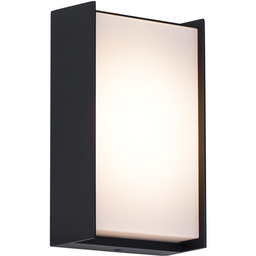 Nowoczesna lampa ścienna zewnętrzna czarna z LED IP65