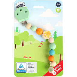 Drewniany łańcuszek do smoczka Lisek Lex bezpieczna zawieszka