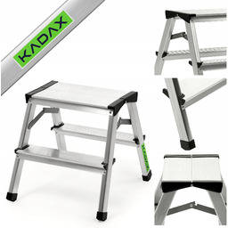 Taboret Składany Podest Drabinka 38cm Aluminiowa 2 Stopnie