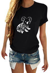 Koszulka T-Shirt Damski z krótkim rękawem nadruk Koala