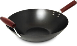 Wok pekiński ze stali węglowej z rączką