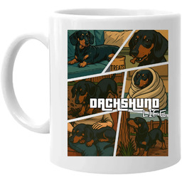 Dachshund life - życie jamnika - kubek