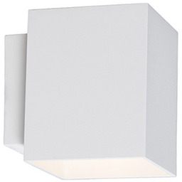 Lampa ścienna biała kwadratowa - Sola