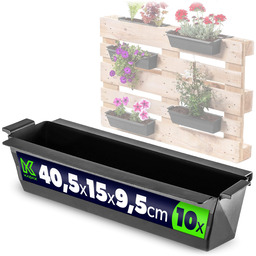 Doniczka do europalet Veere 40.5 cm czarna 10