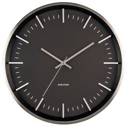 Karlsson 5911SI designerski zegar ścienny 35 cm, srebrny