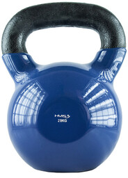 Hantla winylowa żeliwna kettlebell 28 kg Hms