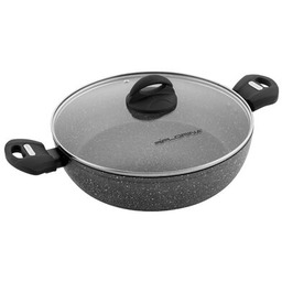 Garnek aluminiowy LAVA STONE niski szary 28 cm