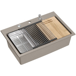 Quadron Zlewozmywak granitowy MARC 110 WORKSTATION beż