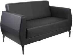 Dwuosobowa sofa Basco Black 2, do biura,