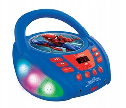 Spiderman odtwarzacz boombox Bluetooth+CD+ Led