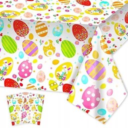 Obrus wielkanocny plastikowy 2 szt. 274x137 cm