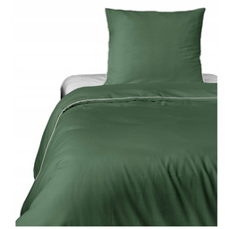 Komplet Pościeli Pure 140x200 Makosatyna Zielona Luksusowa 100%