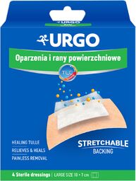 Urgo Oparzenia i rany powierzchniowe, opatrunki duże, 10