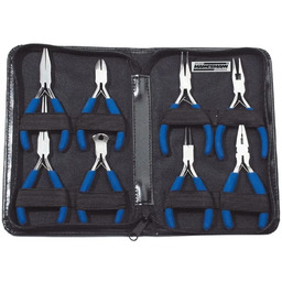 Zestaw szczypiec precyzyjnych 8szt w etui na zamek