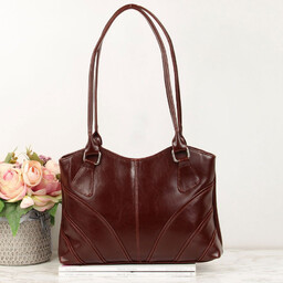 Torebka skórzana damska DAN-A T213 koniakowa