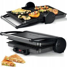 Bosch Grill Elektryczny Rozkładany TCG4215 Wyjmowane Płyty 2000W