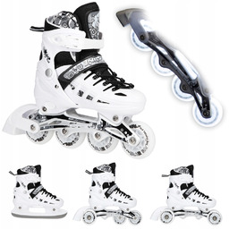 Łyżworolki Regulowane Rolki Rekreacyjne Kółka Led Dla Dziecka