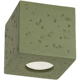 Lumes Zielony kwadratowy plafon w stylu loft W6-B59