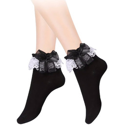 Skarpetki Lolita z Koronką i Kokardką JK Cosplay