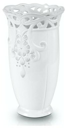 Biały ceramiczny wazon Polnix Lisbon 47.004 z ornamentem
