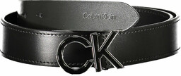 SKÓRZANY PASEK CALVIN KLEIN DAMSKI CZARNY