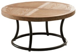 Stolik okrągły Kendari natural 90cm, 90 x 46