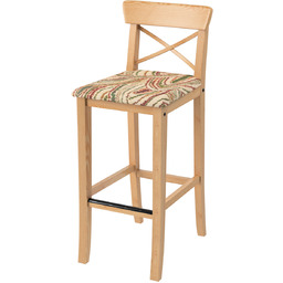 Pokrowiec na krzesło barowe Ingolf z tapicerowanym siedziskiem,