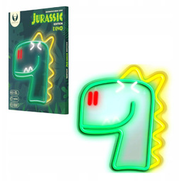 Lampka Neon Jurassic Dino Zielony Plexi ściemniacz Usb