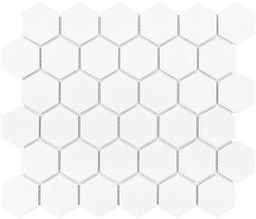 DUNIN mozaika ceramiczna HEXAGON WHITE 51 MATT